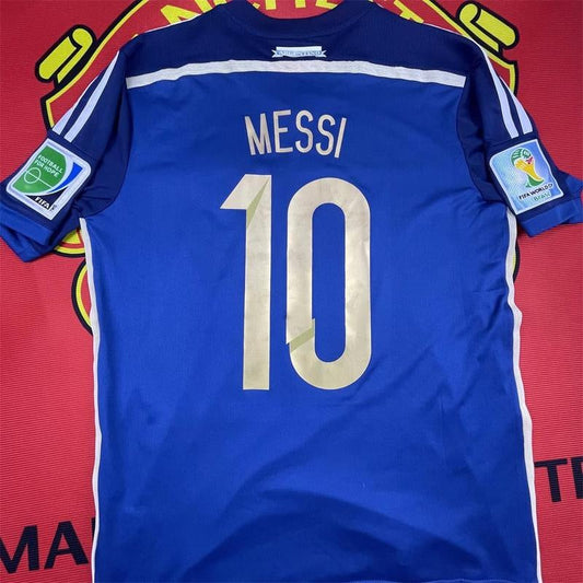 Argentina Away Messi New No. 10 Blue Fan Edition Classic Soccer Jersey