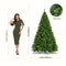 6/7.5Ft Simple Realistic Green Christmas Tree, PVC Pine, Lightweight for Home and Easy to Assemble,Christmas Holidy Decor Ornaments Decoration Supplies